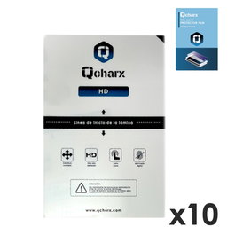 Qcharx Láminas de Protección Frontales para Tablet, Pack de 10 Unidades, Hidrogel HD, Alta Transparencia y Protección contra Rasguños, 320x230 mm