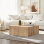Hanah Home Prizma Mesa de Centro, Roble Zafiro (Sapphire Oak), 90x90x35 cm, MDF 18mm