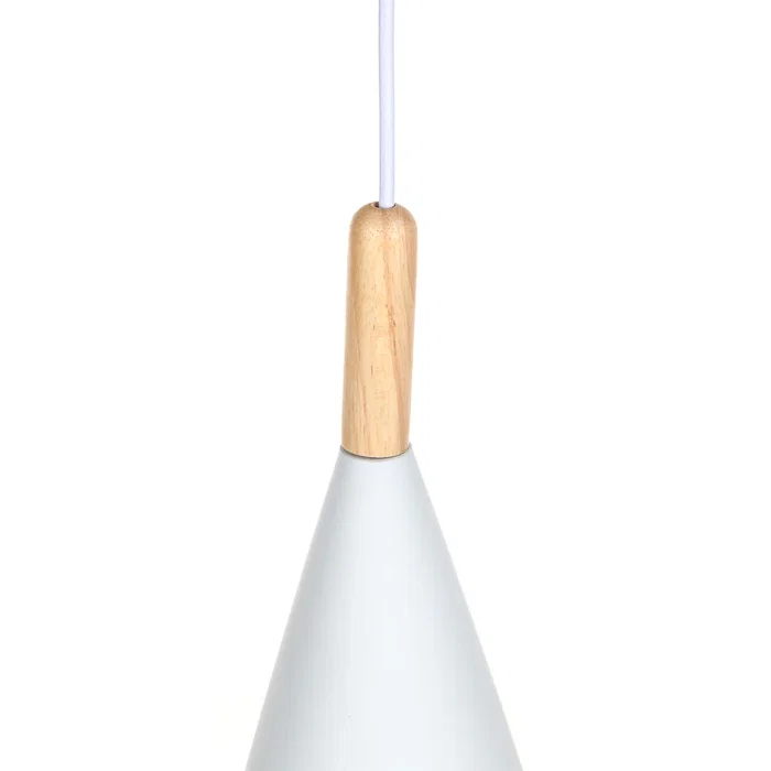 Lámpara Colgante "Maddison" SKD-P2003-W Metal y Madera