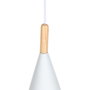 Lámpara Colgante Maddison Aluminio y Madera Cable Regulable SKD-P2003-W