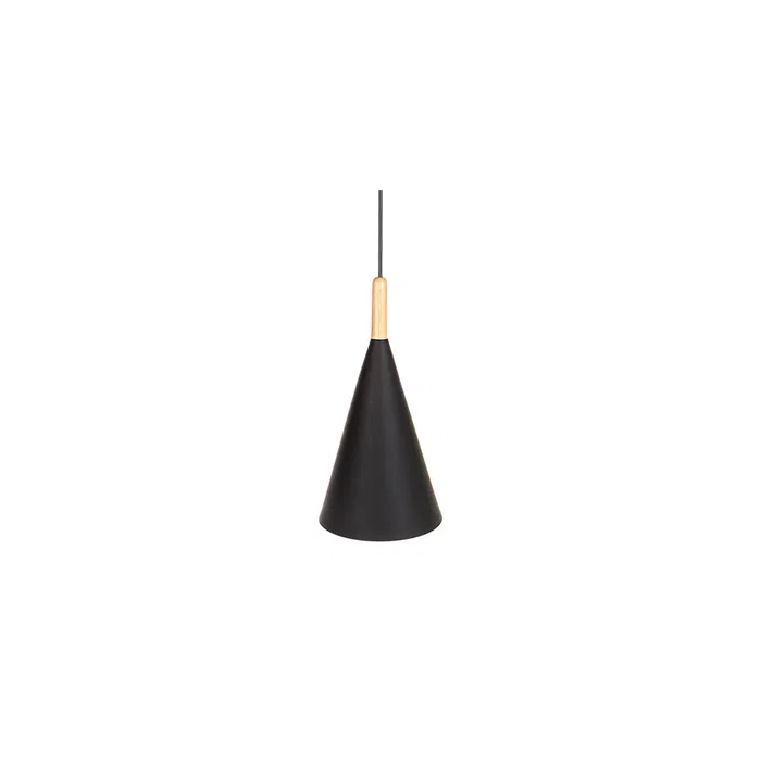 SKD Lámpara Colgante Maddison P2003-W de Metal y Madera con Cable Regulable en Altura, Aluminio