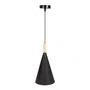 SKD Lámpara Colgante Maddison P2003-W de Metal y Madera con Cable Regulable en Altura, Aluminio