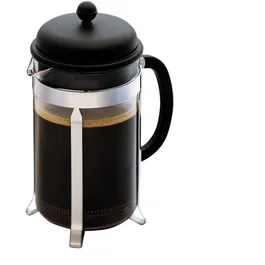 BODUM - Cafetera de émbolo 1.5L (12 tazas) con tapa de plástico fabricada en Tritan y estructura de acero inoxidable