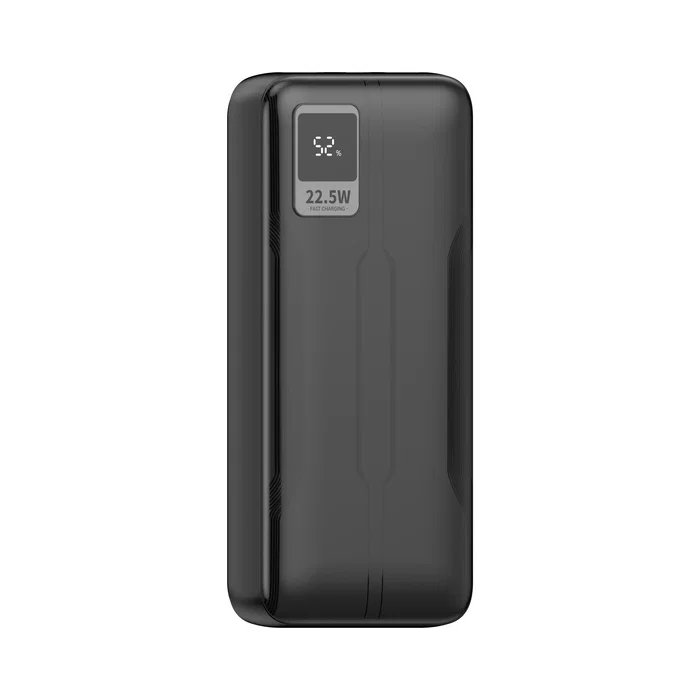 Leotec LEPOW20W22K Power Bank 20000 mAh 22.5W PD/QC 3.0 Batería Externa con Puertos USB-C (20W) + 2 USB-A (22.5W), Pantalla Digital y Carga Rápida - Negro