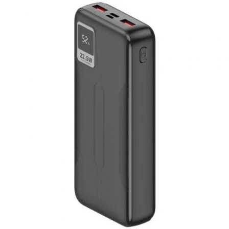 Leotec Powerbank 20000mAh 22,5W PD20W Negro con 1 USB-C y 2 USB-A Incluye USB-A a USB-C