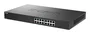 D-Link DMS-1016/E Switch No Gestionado L2+ con 16 Puertos Ethernet 2.5G (100/1000/2500 Mbps), Negro, Diseño sin Ventilador y Kit para Rack
