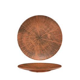 SUMMA Plato Llano Coupe Forest Terracota 17 cm - Plato de Gres para Vajilla (Set de 6)