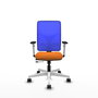 PIQUERAS Y CRESPO Silla de oficina Motilla Naranja/Azul