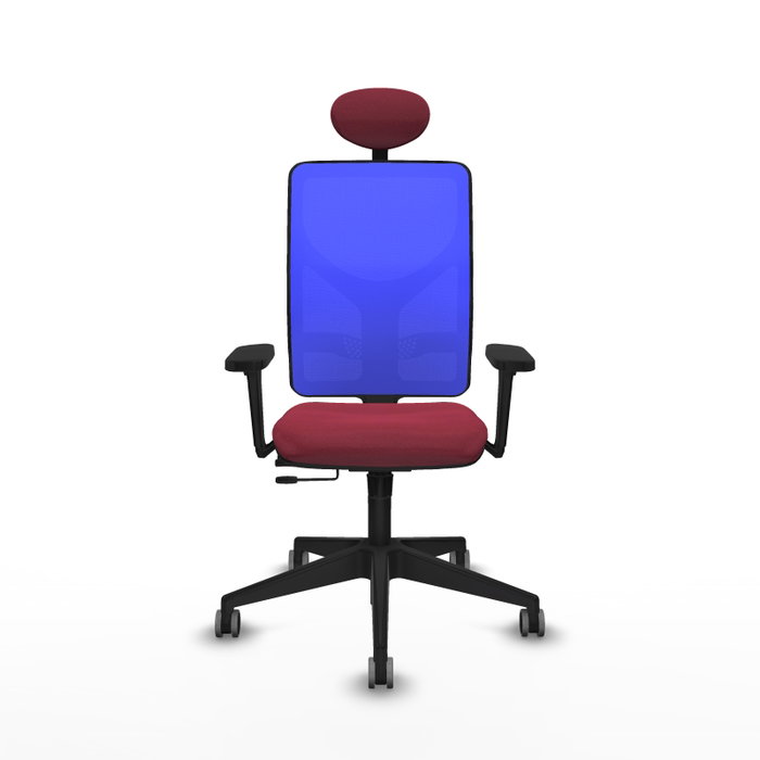 PIQUERAS Y CRESPO Silla de oficina Motilla con mecanismo Sincro/Traslack, color Granate y Azul PIQUERAS Y CRESPO Silla de oficina Motilla con mecanismo Sincro/Traslack, color Granate y Azul