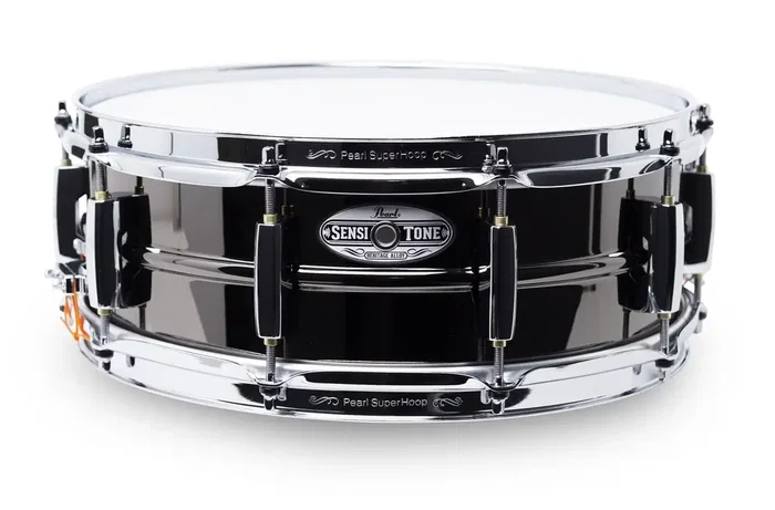 Pearl Caja 14 X 5" Sensitone Brass (1 Mm) - Black Chrome