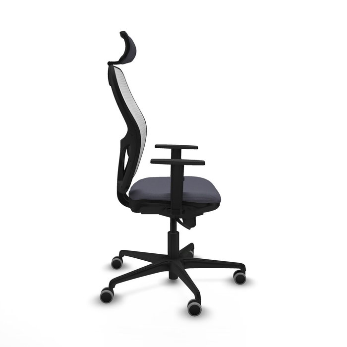 PIQUERAS Y CRESPO Silla de oficina Jorquera con mecanismo sincro, tela gris y malla blanca PIQUERAS Y CRESPO Silla de oficina Jorquera con mecanismo sincro, tela gris y malla blanca
