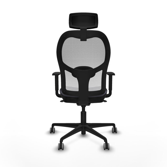 PIQUERAS Y CRESPO Silla de oficina Jorquera con mecanismo sincro, tela gris y malla blanca PIQUERAS Y CRESPO Silla de oficina Jorquera con mecanismo sincro, tela gris y malla blanca