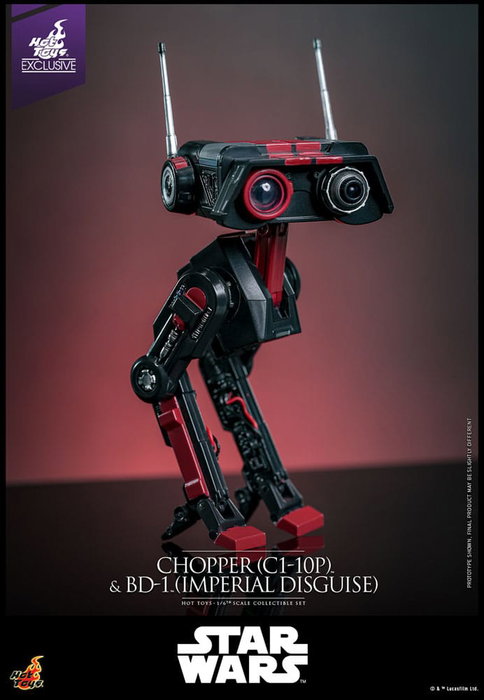 Star Wars Figura Set 1/6 Chopper (C1-10P&trade;) & BD-1&trade; (Imperial Disguise) 18 cm & 8 cm
