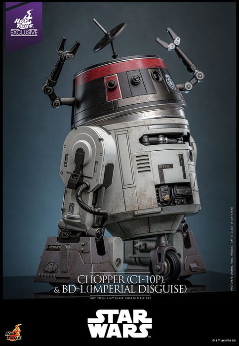 Star Wars Figura Set 1/6 Chopper (C1-10P&trade;) & BD-1&trade; (Imperial Disguise) 18 cm & 8 cm