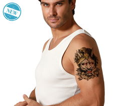 Tatuaje Temporal Demonio Japonés con Serpientes para Cosplay, Halloween y Fiestas Temáticas