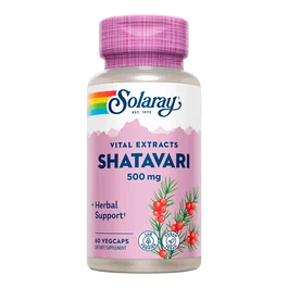 SOLARAY Shatavari 500 Mg 60 Cápsulas Vegetales para el Bienestar General y Manejo del Estrés