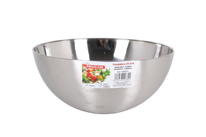 Quttin Ensaladera Aperitivo Acero Inoxidable Mate 29 cm (6 Unidades)