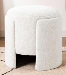 DKD Home Decor Reposapies Scandi Blanco 40 x 43 x 41 cm