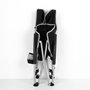 Aktive Silla plegable de camping baja y transpirable negra con posavasos