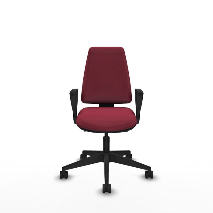 PIQUERAS Y CRESPO Silla de oficina Elche color Granate con mecanismo Asincro