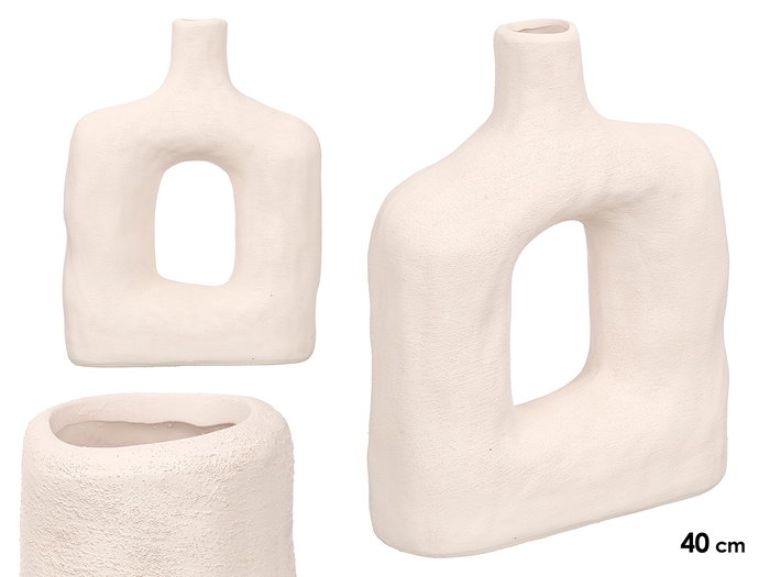 GIFTDECOR Jarrón Sahara Moderno Agujero Blanco GIFTDECOR Jarrón Sahara Moderno Agujero Blanco