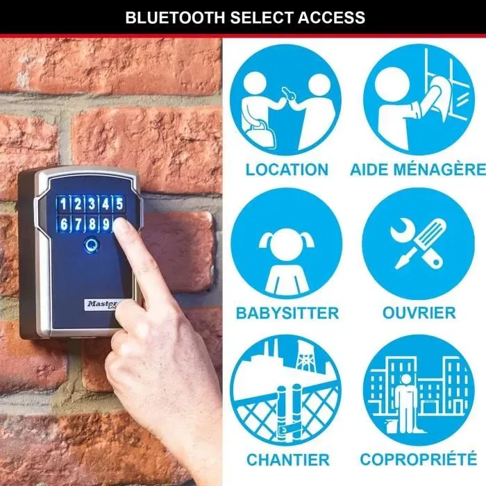 Master Lock Secure Bluetooth Keybox Formato L - Llave Conectada para Compartir Acceso Seguro Master Lock Secure Bluetooth Keybox Formato L - Llave Conectada para Compartir Acceso Seguro