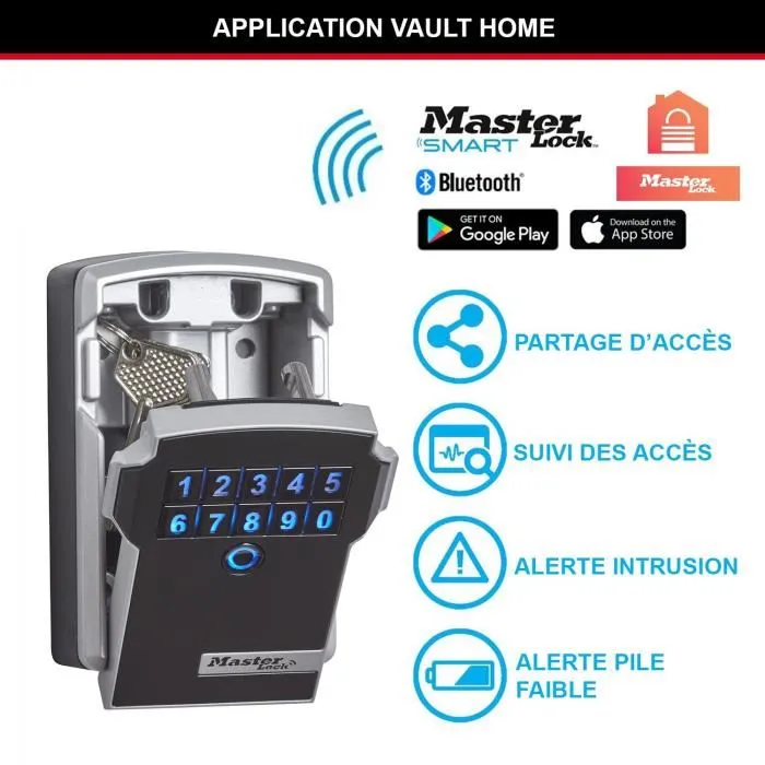 Master Lock Secure Bluetooth Keybox Formato L - Llave Conectada para Compartir Acceso Seguro Master Lock Secure Bluetooth Keybox Formato L - Llave Conectada para Compartir Acceso Seguro