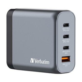 Verbatim GNC-140 Cargador de Pared GaN de 140W con 3x USB-C y 1x USB-A