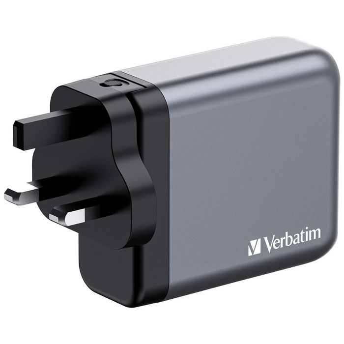 Verbatim GNC-140 Cargador de Pared GaN 140W con 3x USB-C y 1x USB-A Verbatim GNC-140 Cargador de Pared GaN 140W con 3x USB-C y 1x USB-A