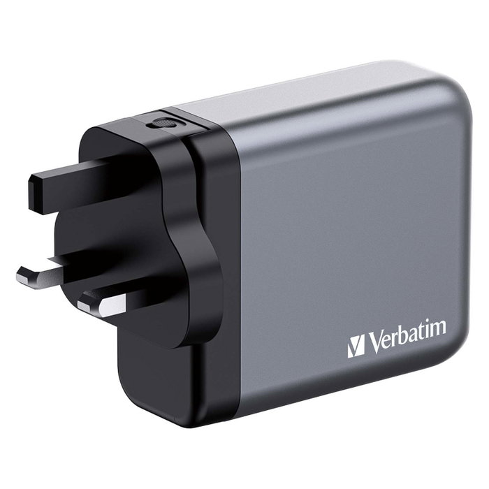 Verbatim GNC-140 Cargador de Pared GaN 140W con 3x USB-C y 1x USB-A Verbatim GNC-140 Cargador de Pared GaN 140W con 3x USB-C y 1x USB-A