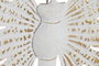 DKD Home Decor Decoración de Pared Mariposa Decapé Blanco y Dorado