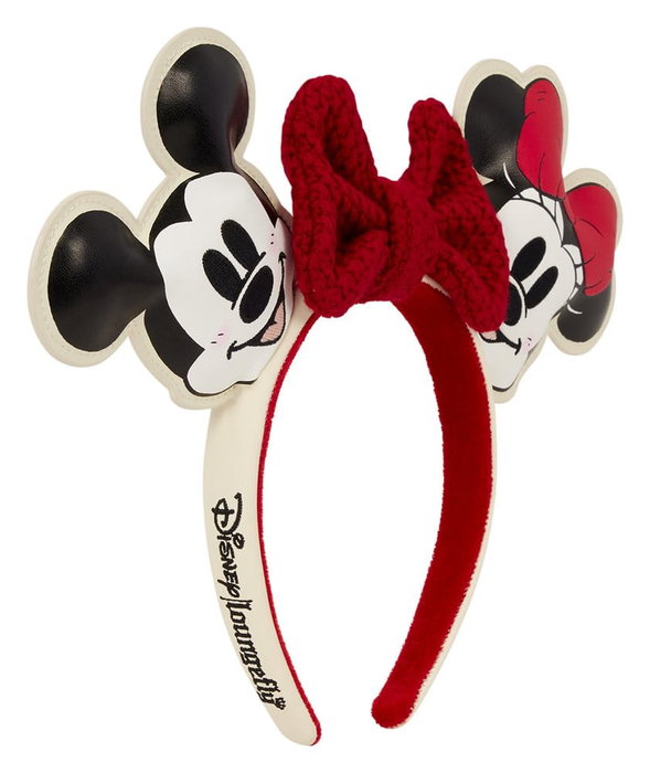 Loungefly Diadema Mickey & Minnie con Lazo de Punto Loungefly Diadema Mickey & Minnie con Lazo de Punto