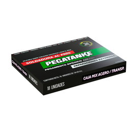 Pegatanke Caja Mix Epóxico Profesional Bicomponente Acero y Transparente (18 uds)