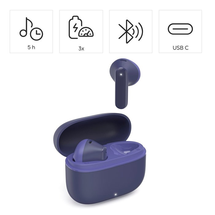 Hama Freedom Light II Azul, Auriculares True Wireless In-Ear con Micrófono