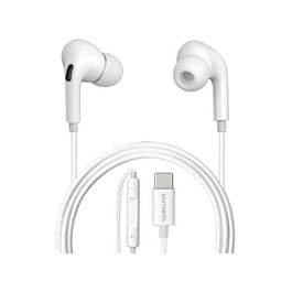 4smarts Auriculares In-Ear Melody Digital Basic USB-C Blancos con Micrófono para Llamadas y Música Cableados