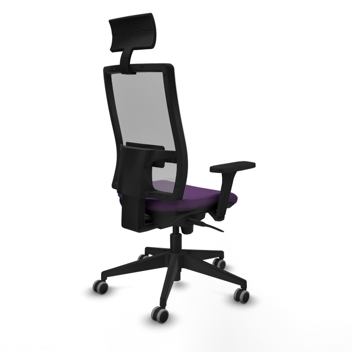 PIQUERAS Y CRESPO Silla de oficina Horna con mecanismo Sincro, morado y gris