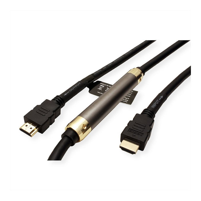 ROLINE Cable HDMI High Speed con Ethernet y Repetidor 25 m Negro
