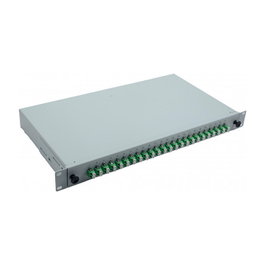 Helos Spleissbox 19 pulg. 24 x LC/APC Duplex OS2, Gris