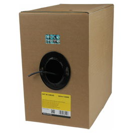 StarTech Bobina Cable Ethernet Cat5e UTP Sólido 305m Negro - Cable de Red a Granel 304.8m, CMR, 24 AWG, 350 MHz, Conformidad UL/RoHS, 84733080