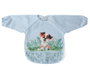 KioKids Babero Impermeable con Mangas y Bolsillo Recogemigas - Colección Lovely Friends - Azul - Bebé +4 Meses