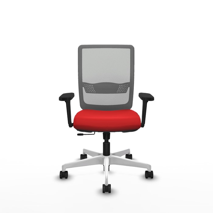 PIQUERAS Y CRESPO Silla de oficina Haches con mecanismo Sincro/Traslack Rojo/Gris