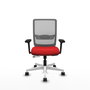 PIQUERAS Y CRESPO Silla de oficina Haches con mecanismo Sincro/Traslack Rojo/Gris