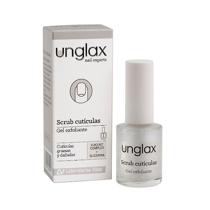 Unglax Nail Experts Scrub Cutículas Gel Exfoliante para Eliminar Suavemente Cutículas - 10 ml