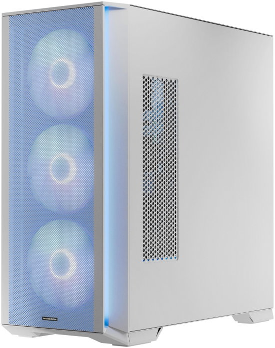 Modecom Horizon ARGB Blanca - Caja PC Torre Media E-ATX con Ventiladores ARGB y Cristal Templado