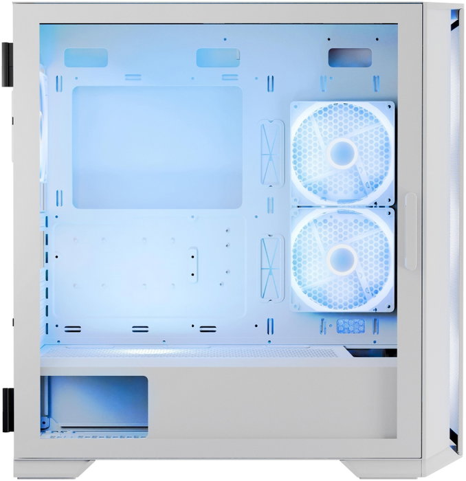 Modecom Horizon ARGB Blanca - Caja PC Torre Media E-ATX con Ventiladores ARGB y Cristal Templado
