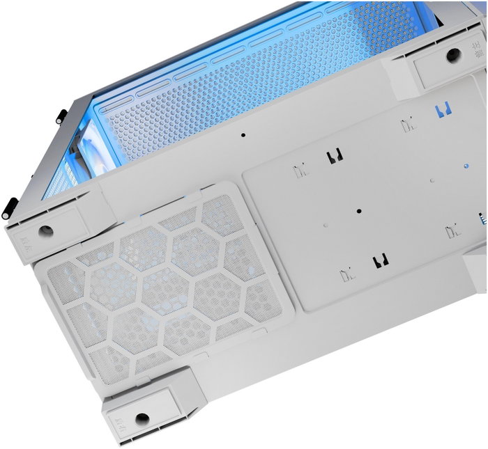 Modecom Horizon ARGB Blanca - Caja PC Torre Media E-ATX con Ventiladores ARGB y Cristal Templado
