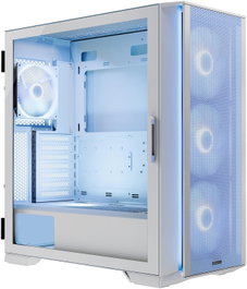 Modecom Horizon ARGB Blanca - Caja PC Torre Media E-ATX con Ventiladores ARGB y Cristal Templado