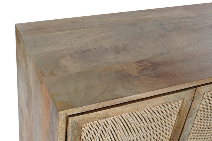 DKD Home Decor Buffet de Mango y Ratán Natural 150x40x77