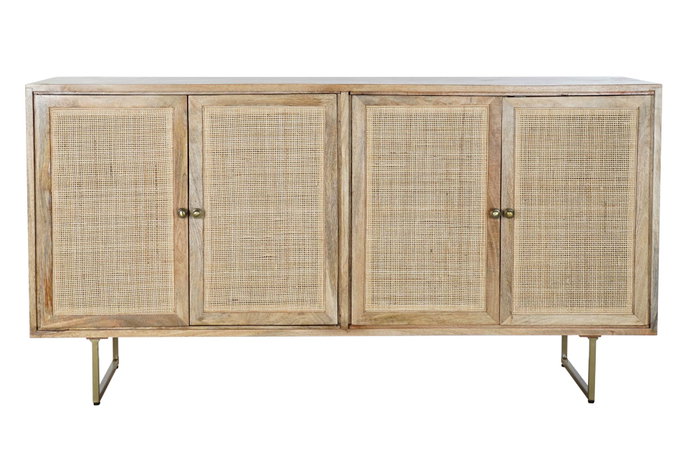DKD Home Decor Buffet de Mango y Ratán Natural 150x40x77