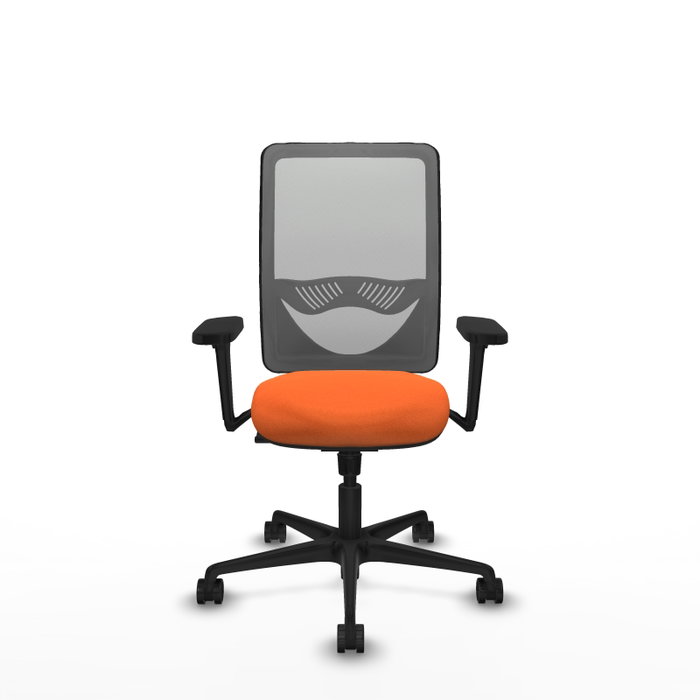 PIQUERAS Y CRESPO Silla de oficina Zulema con mecanismo Sincro, Naranja y Gris PIQUERAS Y CRESPO Silla de oficina Zulema con mecanismo Sincro, Naranja y Gris